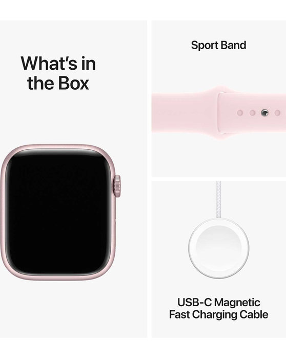 Apple Watch Series 9 GPS 45mm with Light Pink Sport Band - M/L