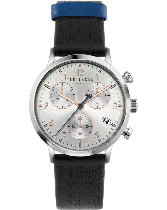 TED BAKER Cosmop Chronograph Black Leather Strap