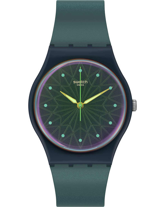 SWATCH Dreaming Of Gemstones Green Silicone Strap