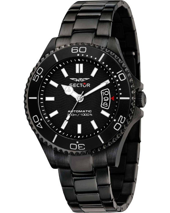 SECTOR 230 50th Anniversary Divers Automatic Black Stainless Steel Bracelet Limited Edition
