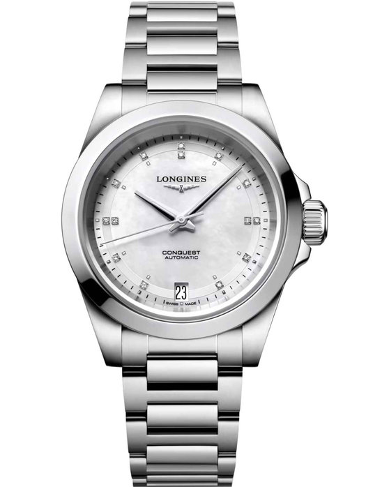 LONGINES Conquest Diamonds Automatic Silver Stainless Steel Bracelet