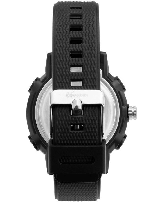 SECTOR EX-45 Dual Time Chronograph Black Plastic Strap