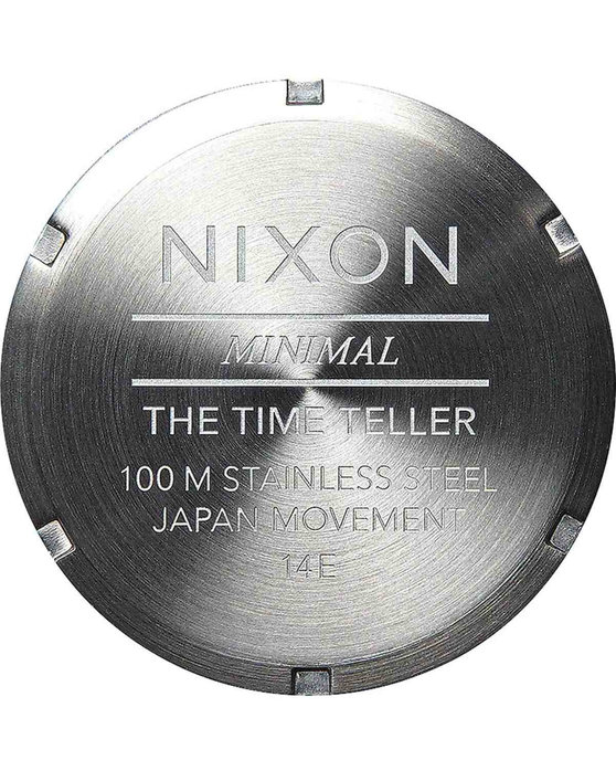NIXON Time Teller Black Leather Strap