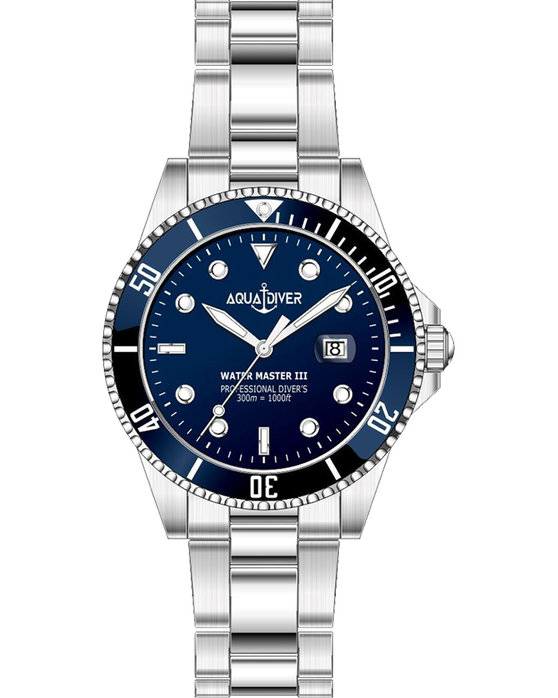 AQUADIVER Water Master III Silver Stainless Steel Bracelet