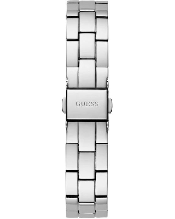 GUESS Three Of Hearts Crystals Silver Stainless Steel Bracelet