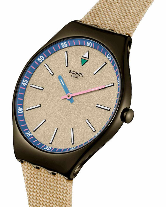 SWATCH Power Of Nature Sunbaked Sandstone Beige Combined Materials Strap