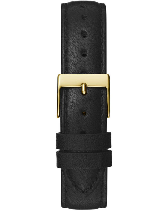 GUESS Rumour Crystals Black Leather Strap