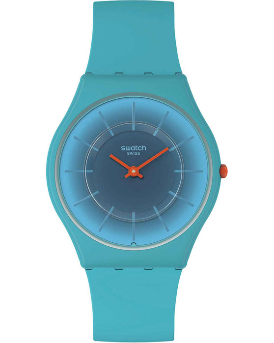 SWATCH Essentials Skin Radiantly Teal Turqoise Silicone Strap