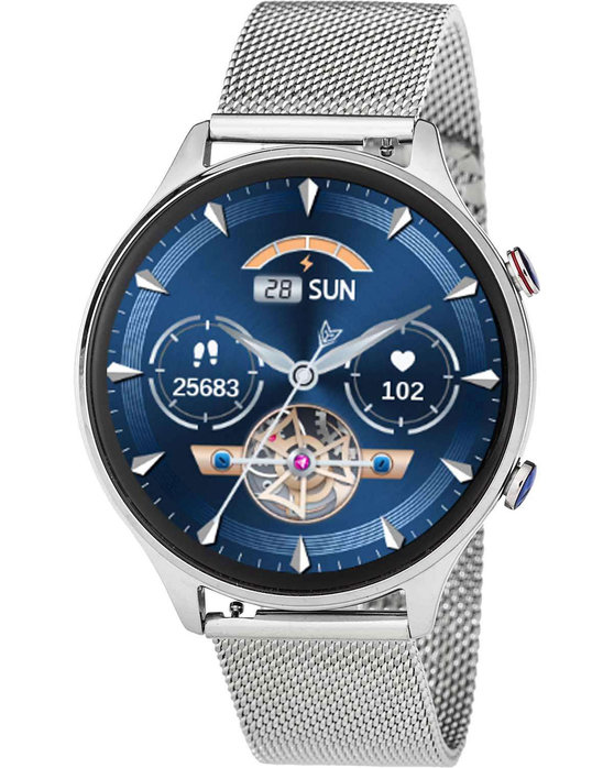 3GUYS Smartwatch Silver Stainless Steel Bracelet
