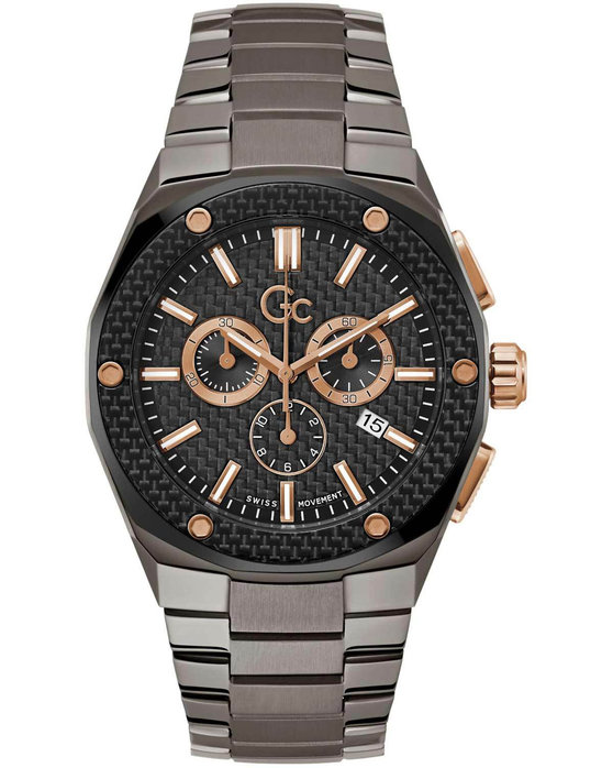 GUESS Collection Fiber Chronograph Grey Stainless Steel Bracelet