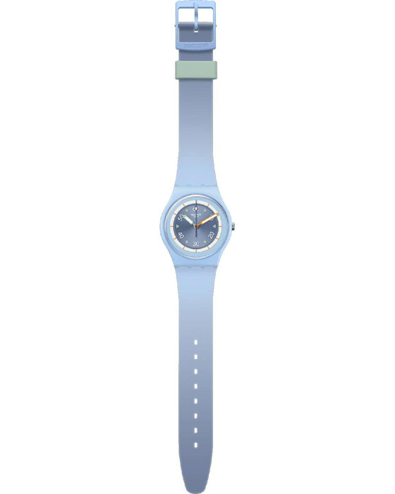 SWATCH Power of Nature Frozen Waterfall Light Blue Silicone Strap