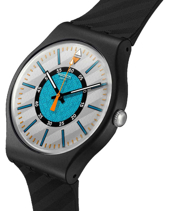 SWATCH Power of Nature Good to Gorp Black Silicone Strap