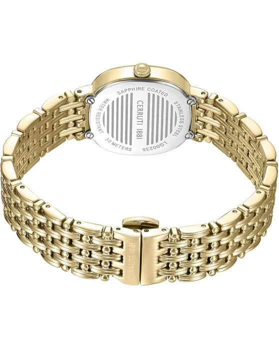 CERRUTI Gresta Crystals Gold Stainless Steel Bracelet