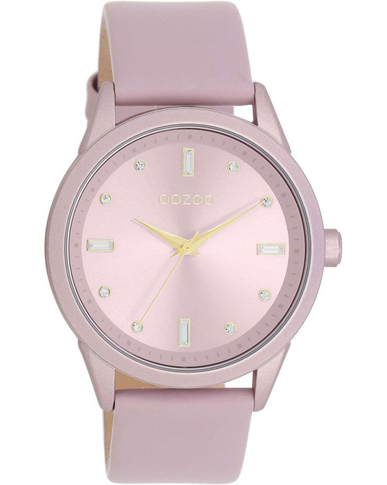 OOZOO Timepieces Crystals Purple Leather Strap