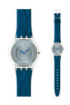 SWATCH Blue Lustrous Bliss Blue Leather Strap