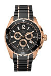 GUESS Collection Chronograph Black Ceramic and Steel Bracelat
