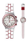 SWATCH Irony Speed Counter White Rubber Strap