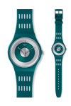 SWATCH Computerion Mens Green Rubber Strap