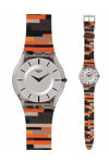 SWATCH Africana Patchwork Multicolor Leather Strap