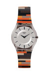 SWATCH Africana Patchwork Multicolor Leather Strap