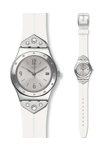 SWATCH SCINTILLATING White Silicone Strap