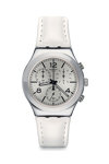 SWATCH Biancamente White Leather Strap