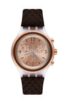 SWATCH Time To Swatch Elebrown Chronograph Brown Silicone Strap