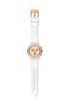 SWATCH Time To Swatch Elepink Chronograph White Silicone Strap
