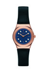 SWATCH Oro-Loggia Crystals Blue Leather Strap