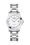 LONGINES Conquest Diamonds Silver Stainless Steel Bracelet