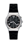 SWATCH Time To Swatch Noir De Bienne Chronograph Black Silicone Strap