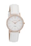 OOZOO Τimepieces Vintage Crystals White Leather Strap