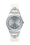 SWATCH Irony Pretty In White Crystals White Rubber Strap