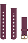 GARMIN Quick Release 20mm Merlot-Gold Silicone Replacement Strap