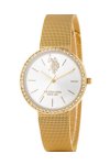 U.S. POLO Azure Crystals Gold Stainless Steel Bracelet