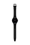 SWATCH Skin Notte Black Leather Strap