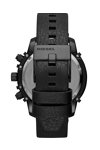 DIESEL Griffed Chronograph Black Leather Strap
