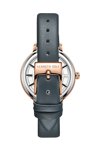 KENNETH COLE Ladies Crystals Grey Leather Strap
