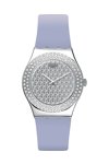 SWATCH Essentialls Lovely Lilac Crystals Purple Silicone Strap