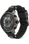 POLICE Hamnoy Dual Time Black Silicone Strap