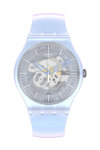 SWATCH New Gent Flowerscreen Light Blue Silicone Strap