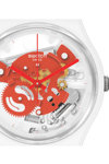 SWATCH Time to Red Small White Bio-Sourced Material Strap