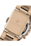 BEVERLY HILLS POLO CLUB Ladies Dual Time Rose Gold Stainless Steel Bracelet