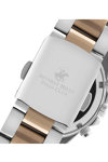 BEVERLY HILLS POLO CLUB Ladies Dual Time Two Tone Stainless Steel Bracelet