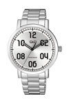 Q&Q Gents Silver Stainless Steel Bracelet