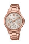 CASIO Sheen Crystals Rose Gold Stainless Steel Bracelet