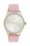 OOZOO Timepieces Crystals Pink Leather Strap