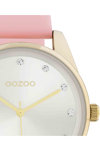 OOZOO Timepieces Crystals Pink Leather Strap