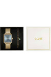CLUSE La Tetragone Crystals Gold Stainless Steel Bracelet Gift Set