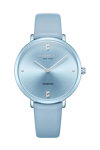 KENNETH COLE Diamond Crystals Light Blue Leather Strap